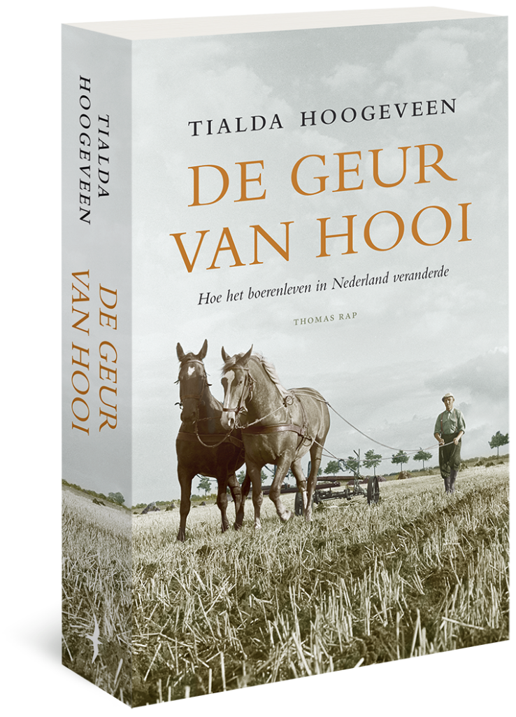 Omslag van het boek 'De geur van hooi' van Tialda Hoogeveen